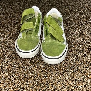 Kids Green Velcro Sneakers-Vans